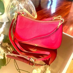 Lauren Ralph Lauren Dani Pink Shoulder Bag Medium